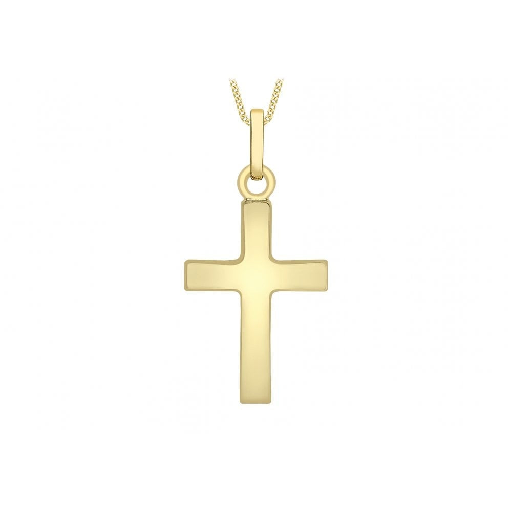 9CT YELLOW GOLD 13.5MM X 27MM CROSS PENDANT