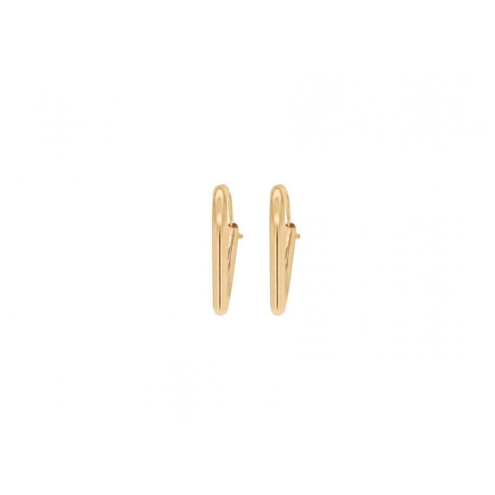 9CT YELLOW GOLD 13MM SLEEPER HOOP EARRINGS