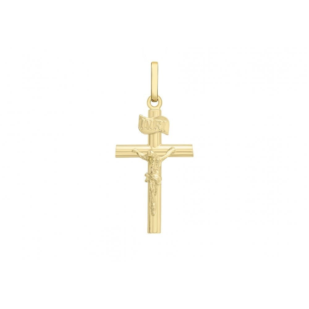 9CT YELLOW GOLD 13MM X 29MM CRUCIFIX PENDANT
