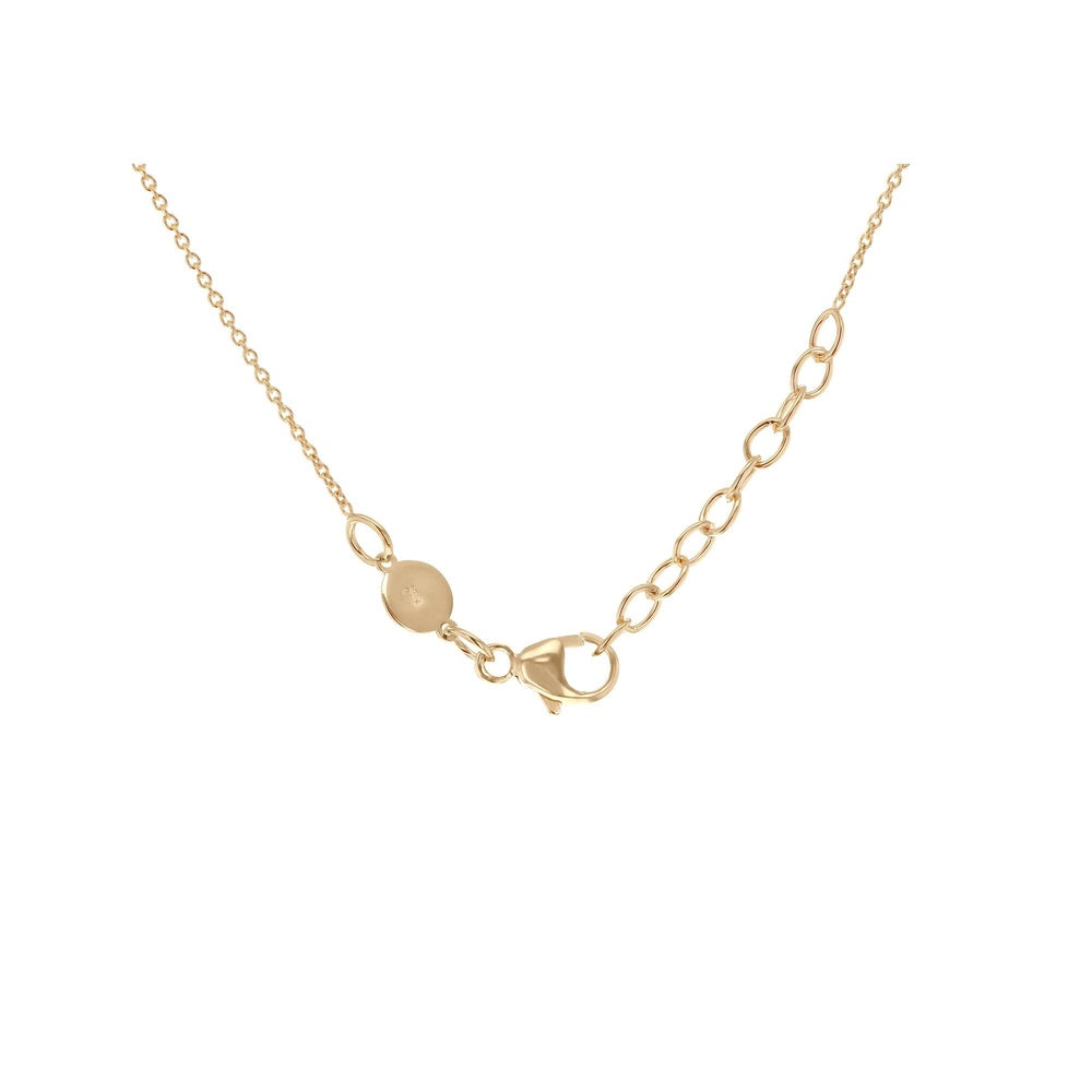9CT YELLOW GOLD 16.8MM X 10MM DOUBLE-DISC ADJUSTABLE NECKLACE