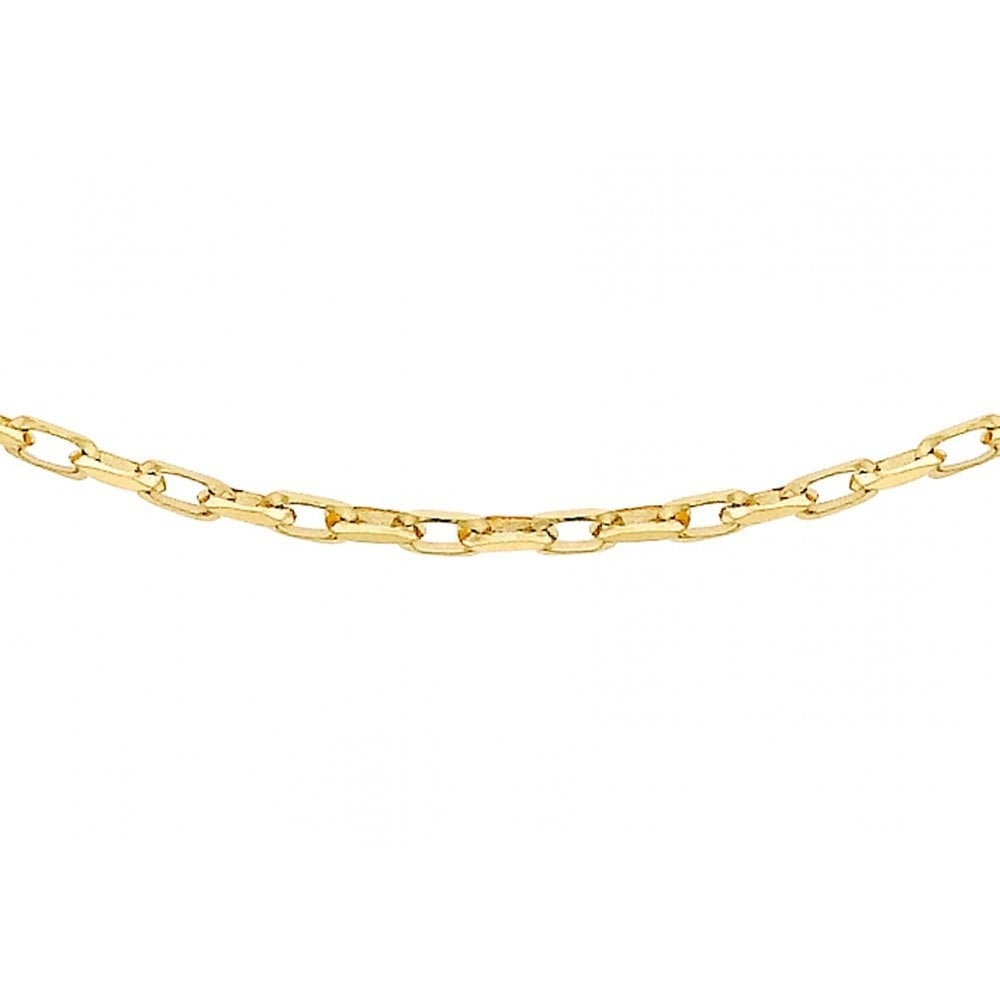 9CT YELLOW GOLD 40 DIAMOND CUT BELCHER CHAIN 61CM/24"