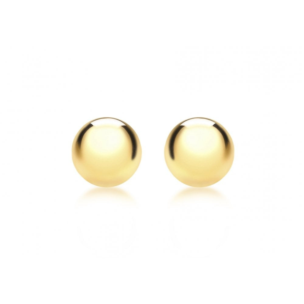 9CT YELLOW GOLD 7MM POLISHED BALL STUD EARRINGS