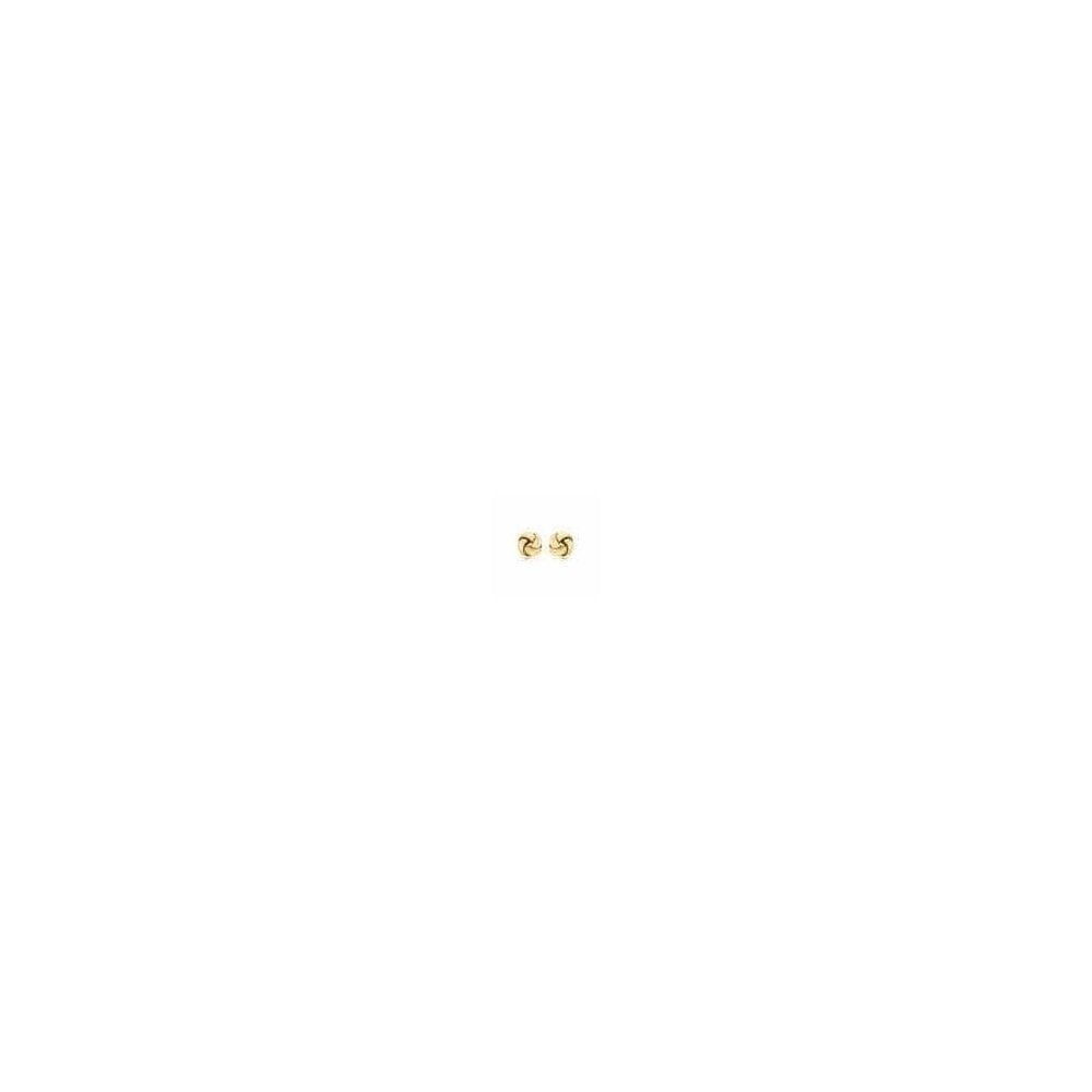 9CT YELLOW GOLD 9MM KNOT STUD EARRINGS
