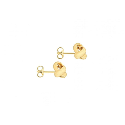 9CT YELLOW GOLD KNOT STUD EARRINGS