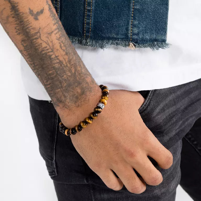 Thomas Sabo Tigers Eye & Black Obsidian Bracelet