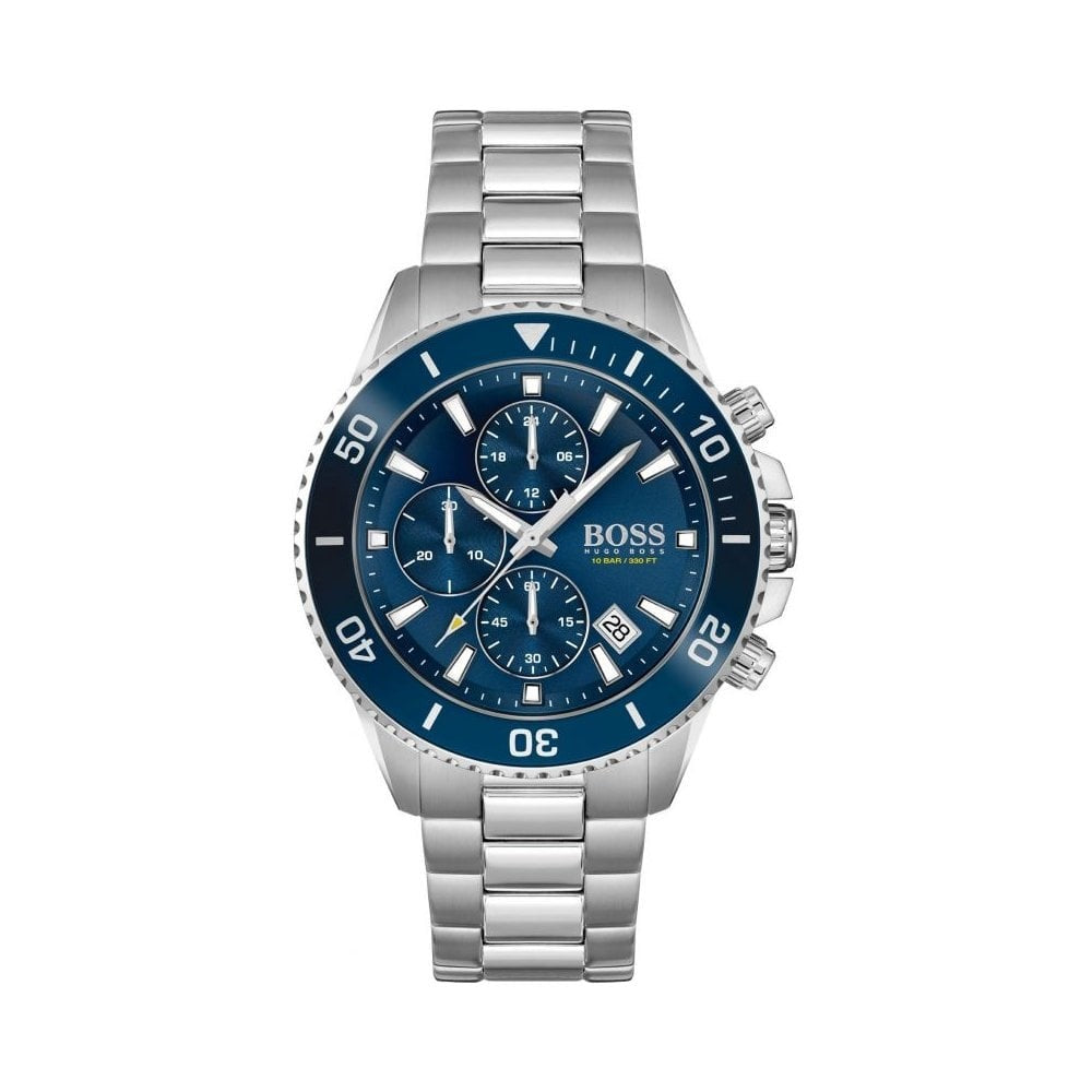ADMIRAL STAINLESS STEEL CHRONOGRAPH GENTS WATCH WITH BLUE DIAL