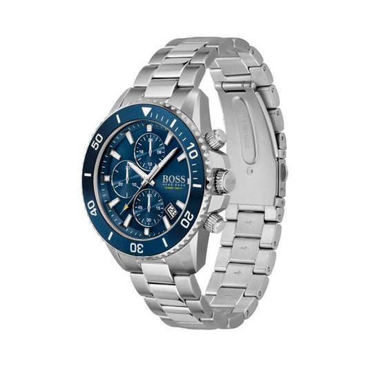 ADMIRAL STAINLESS STEEL CHRONOGRAPH GENTS WATCH WITH BLUE DIAL