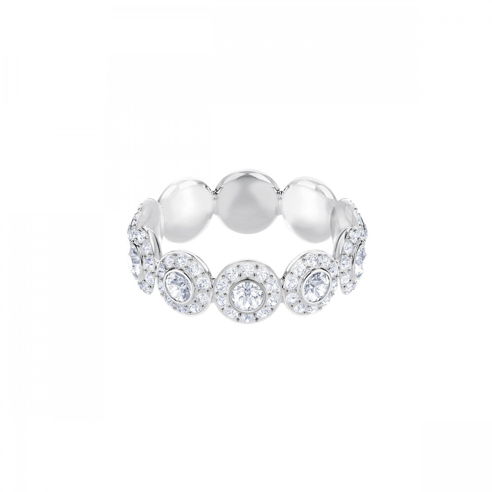 ANGELIC RING, WHITE, RHODIUM PLATED