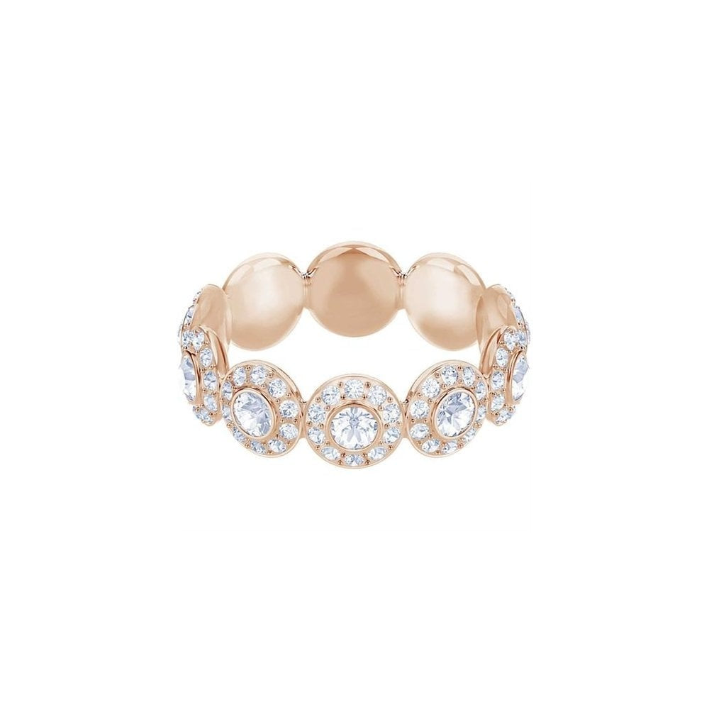 ANGELIC RING, WHITE SWAROVSKI CRYSTALS, ROSE-GOLD TONE PLATED
