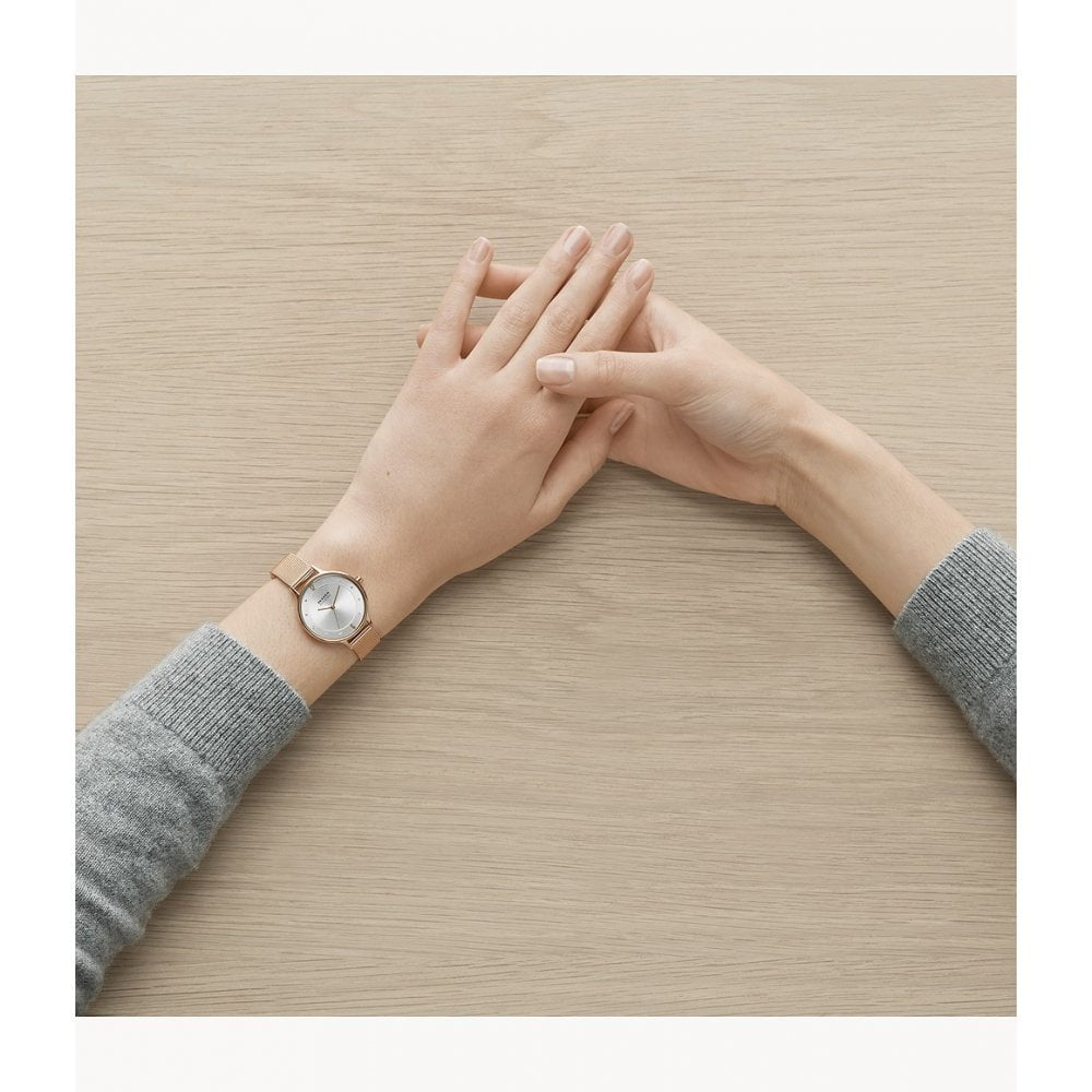 ANITA ROSE GOLD-TONE STAINLESS STEEL-MESH BRACELET WATCH