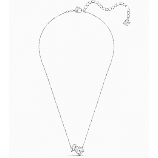 ATTRACT SOUL NECKLACE, PINK SWAROVSKI CRYSTALS, RHODIUM PLATED