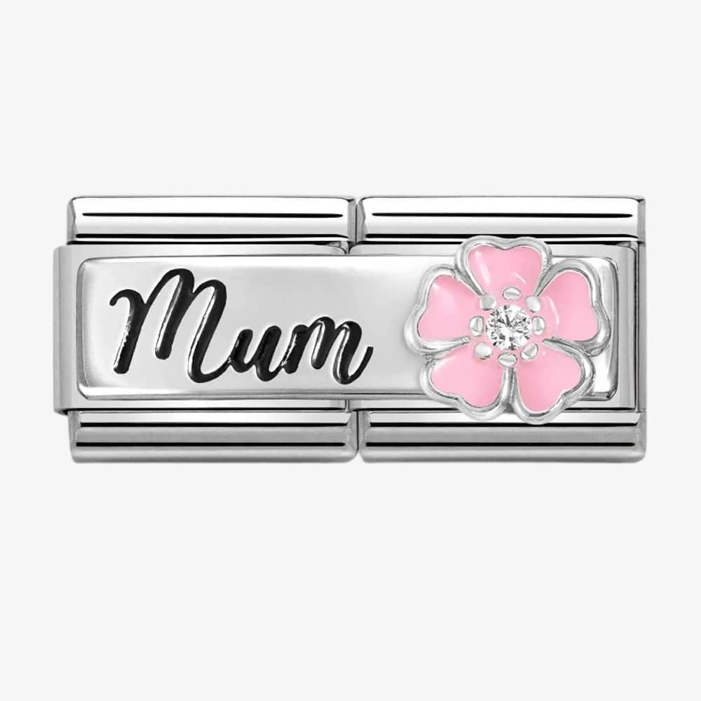 Add to bag Composable Double Link, Silver, MUM, Flower Charm
