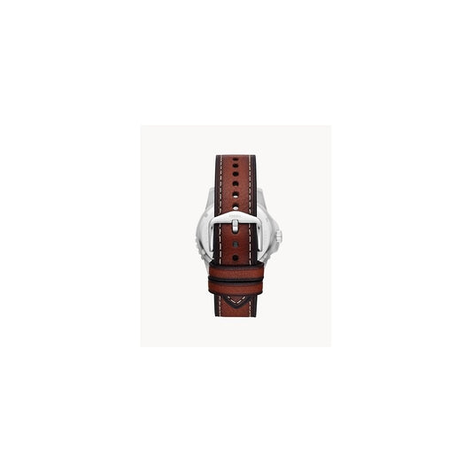 BLUE BROWN LEATHER GENTS WATCH