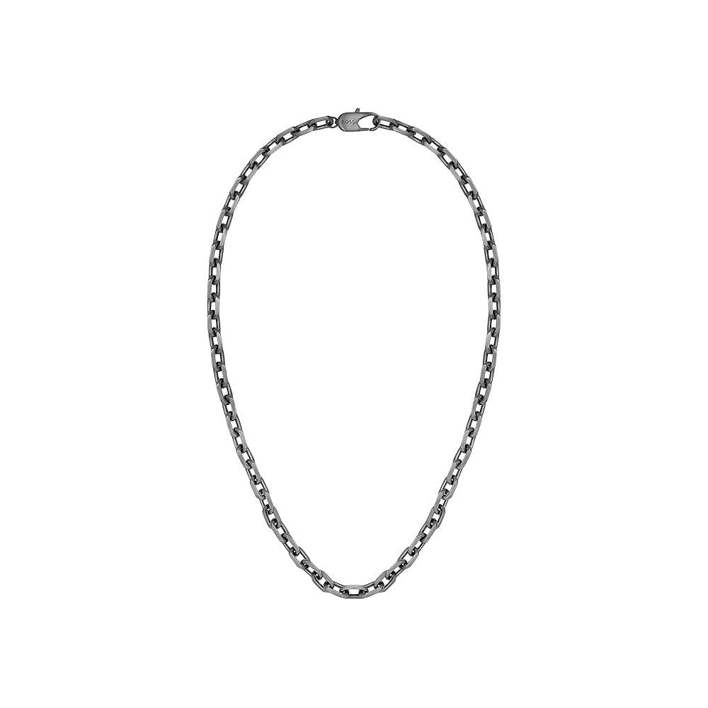BOSS Jewelry Men's KANE Collection Chain Necklace Grey