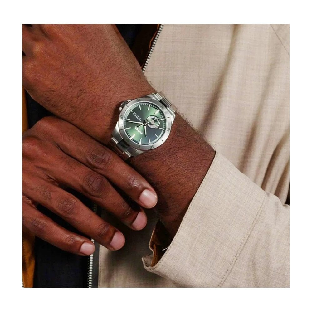 BOSS MEN'S TROPER GREEN DIAL AUTOMATIC STAINLESS STEEL WATCH