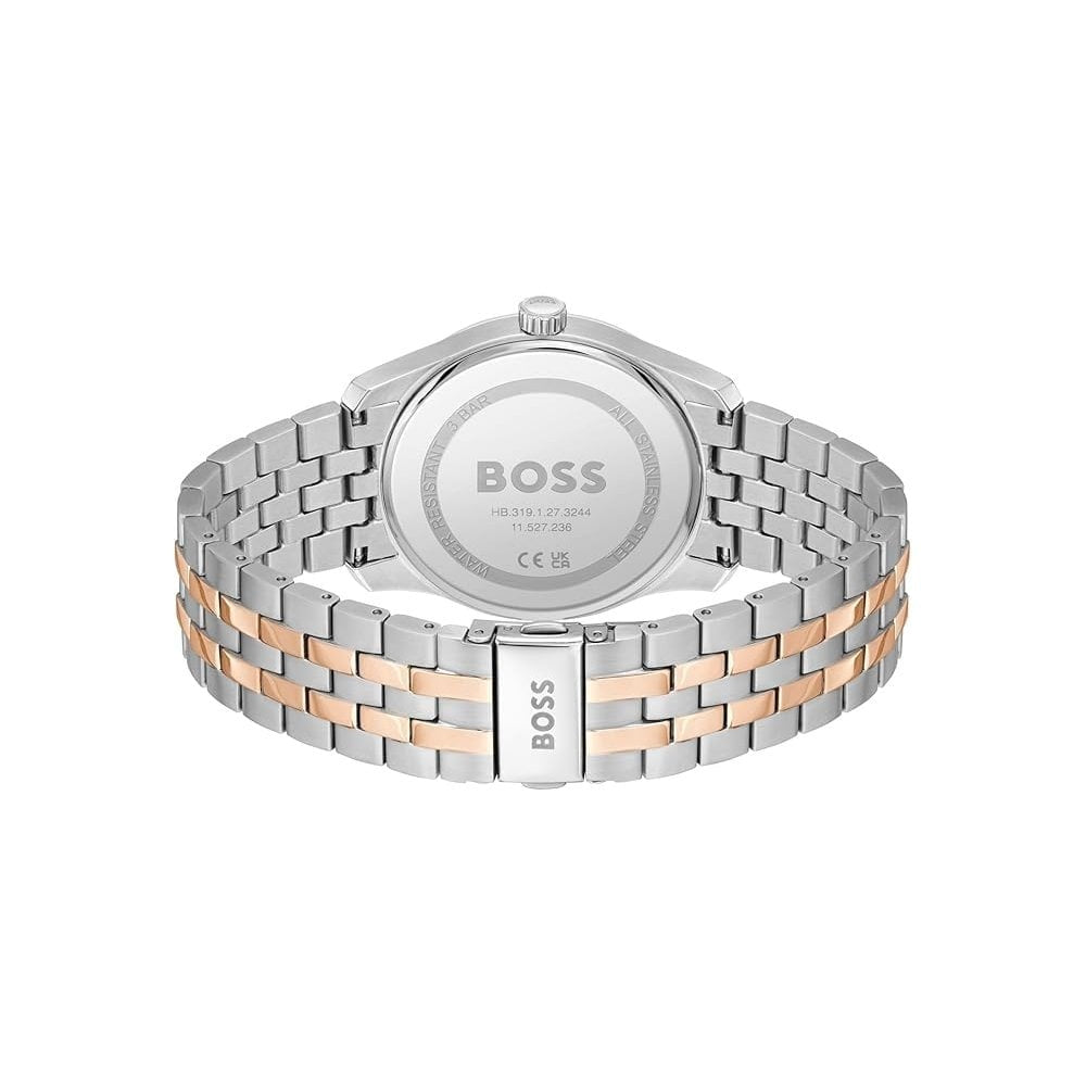BOSS Men's Principle Bracelet Strap Watch, Silver/Gold