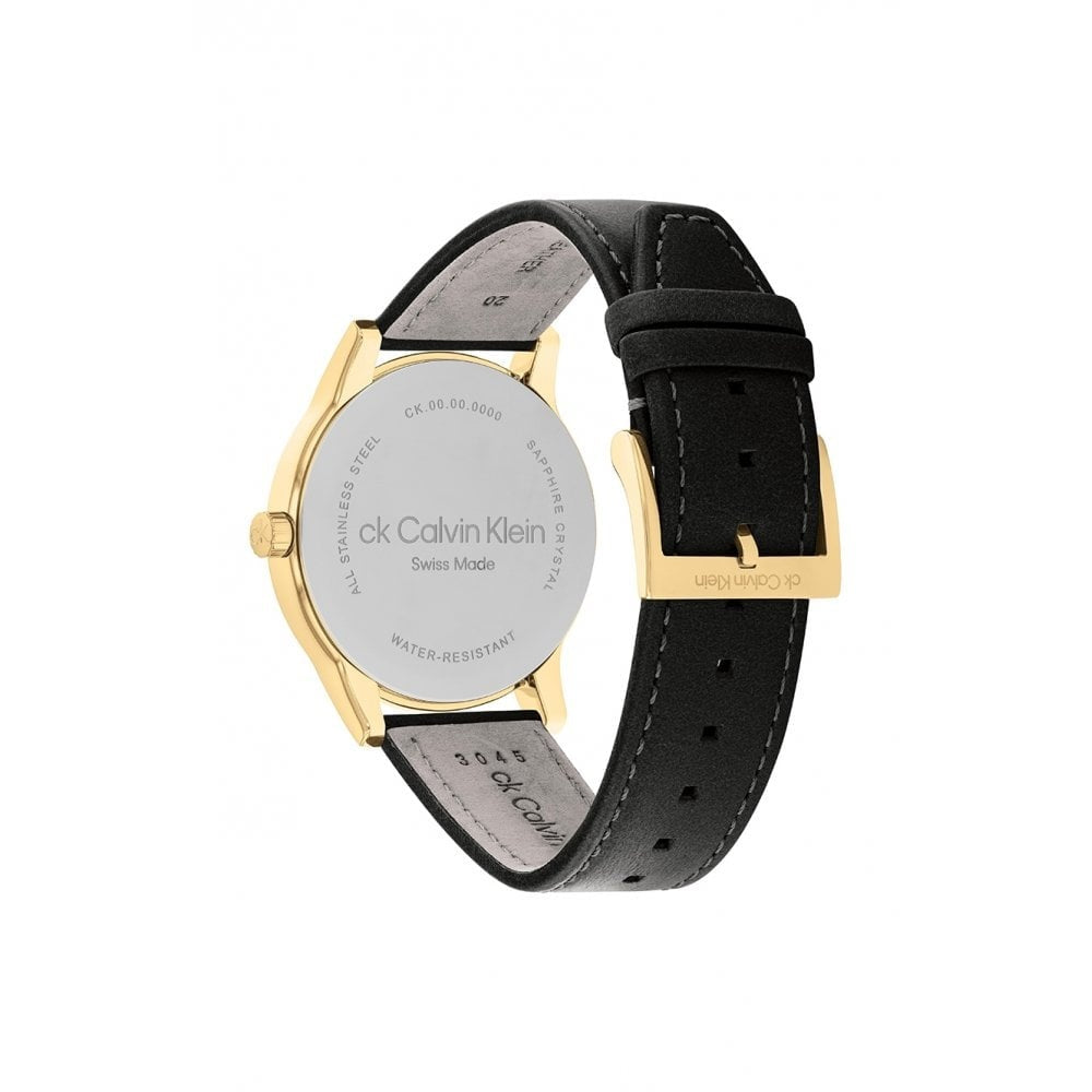 CALVIN KLEIN UNISEX QUARTZ LEATHER WATCH