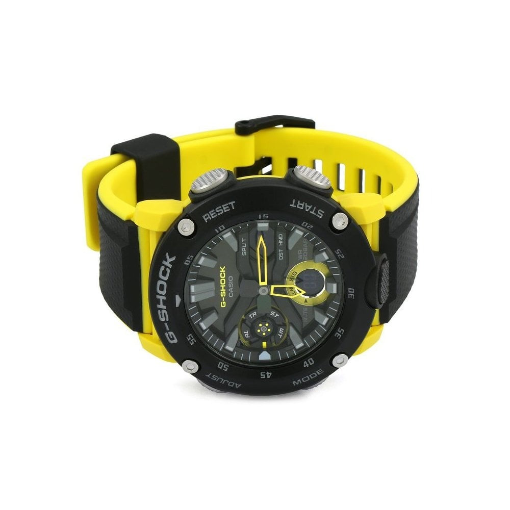 CASIO CHRONOGRAPH G-SHOCK YELLOW & BLACK WATCH WITH ANALOGUE & DIGITAL TIME