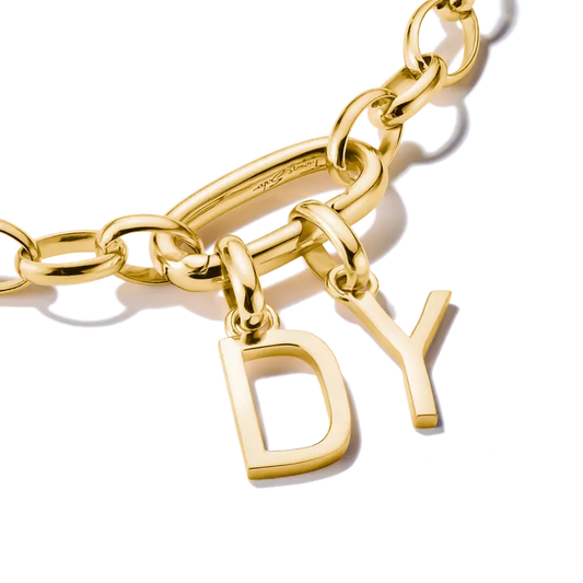 THOMAS SABO LETTER 'D' GOLD ON SIL CONNECT CHARM