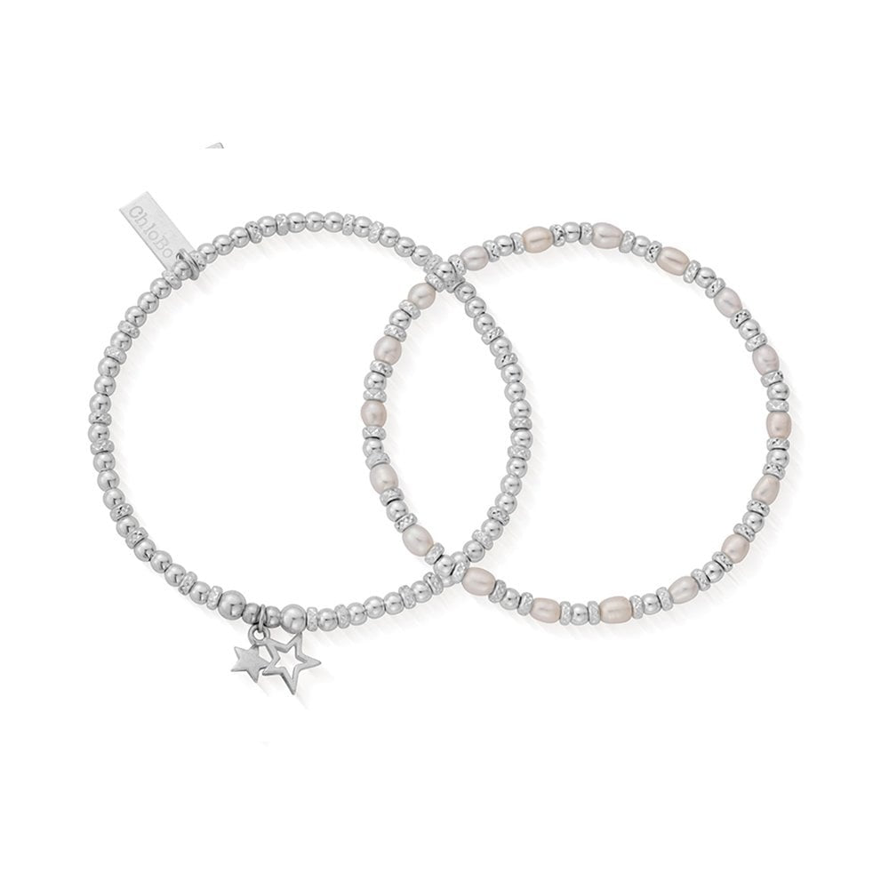 CHLOBO PEARL LIFE LONG MAGIC SET OF 2 BRACELETS