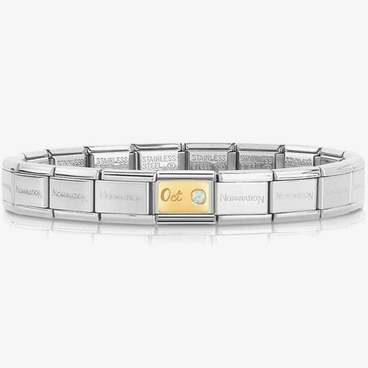 CLASSIC GOLD OCTOBER BIRTHSTONE CHARM WITH OPAL GEMSTONE