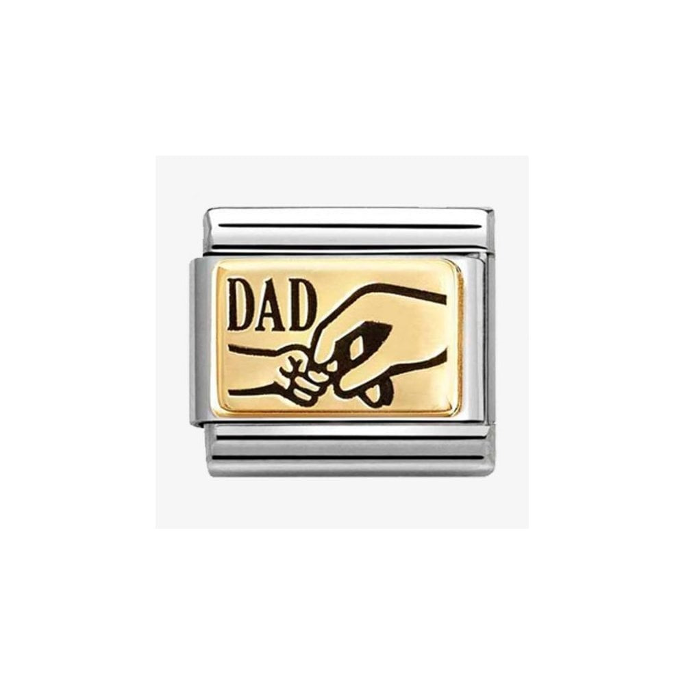 CLASSIC Gold Dad Holding Hands Charm