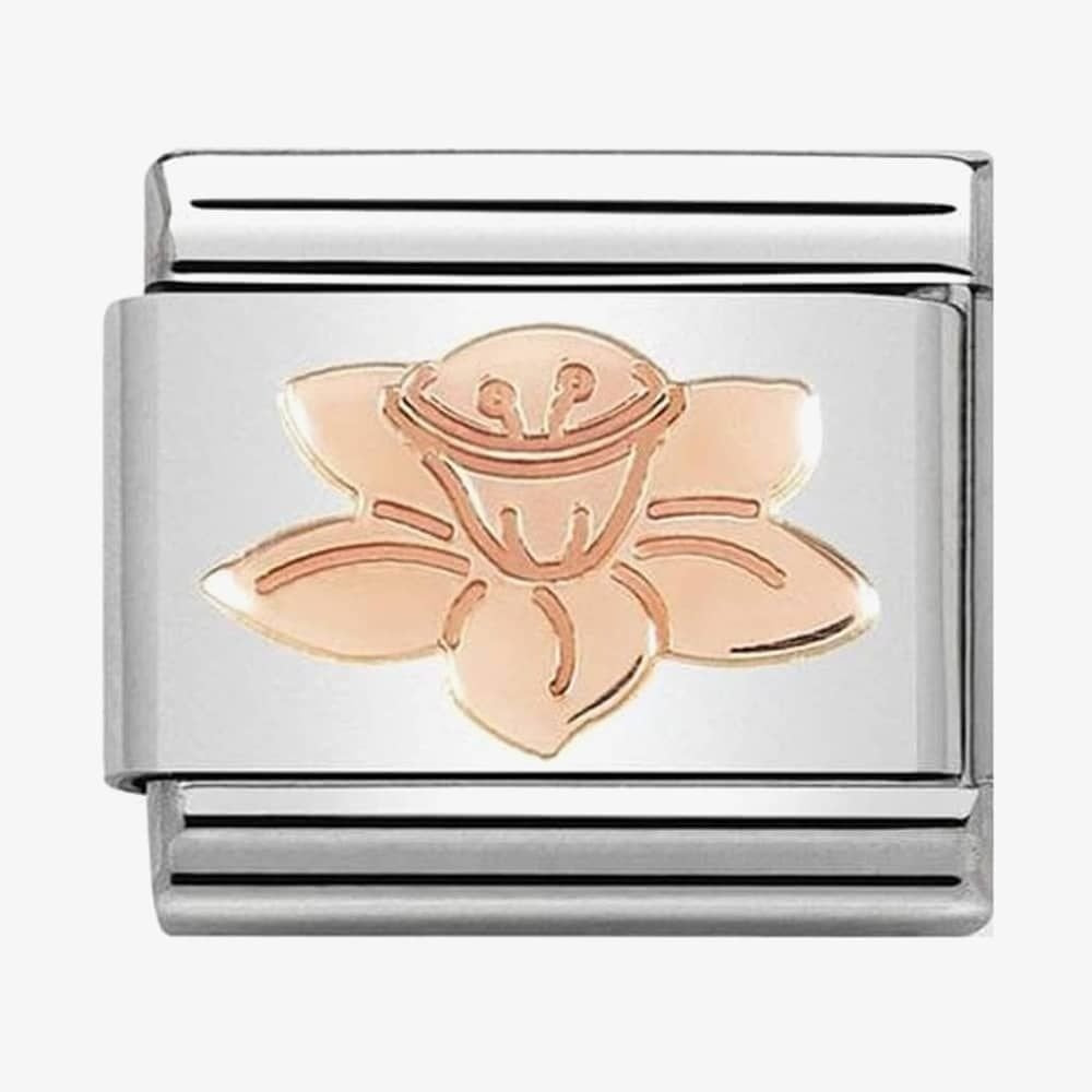 CLASSIC ROSE GOLD DAFFODIL CHARM