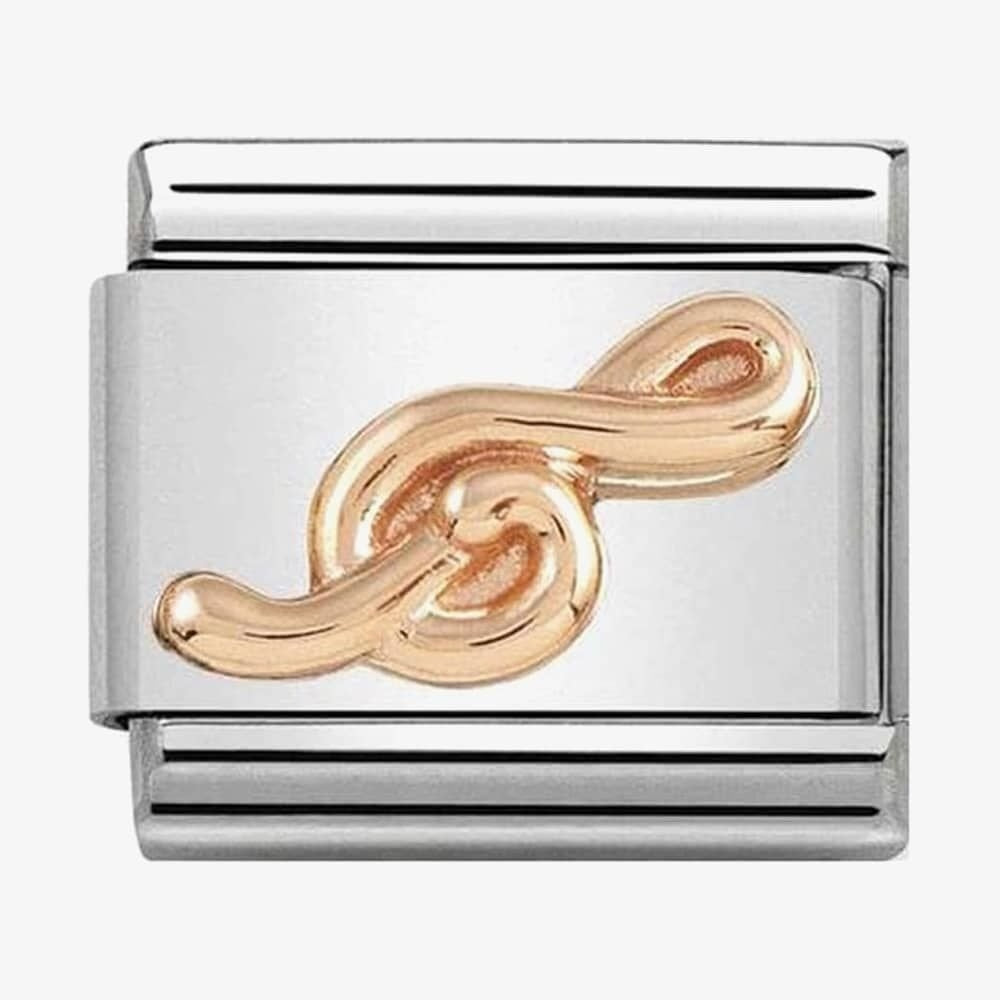 CLASSIC ROSE GOLD TREBLE CLEF MUSIC CHARM