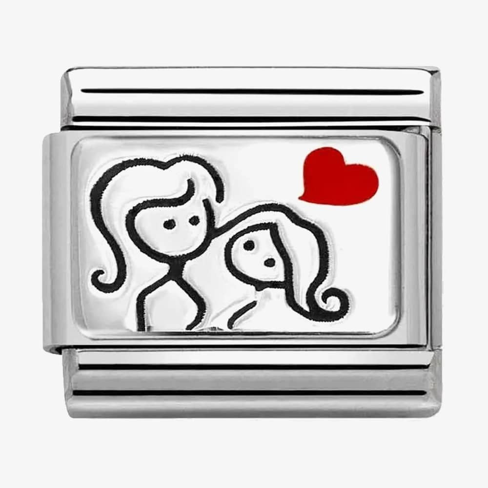 CLASSIC SILVERSHINE WITH WOMEN & RED HEART CHARM
