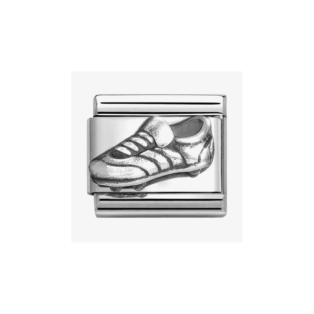 CLASSIC Silvershine Oxidised Football Boot Charm