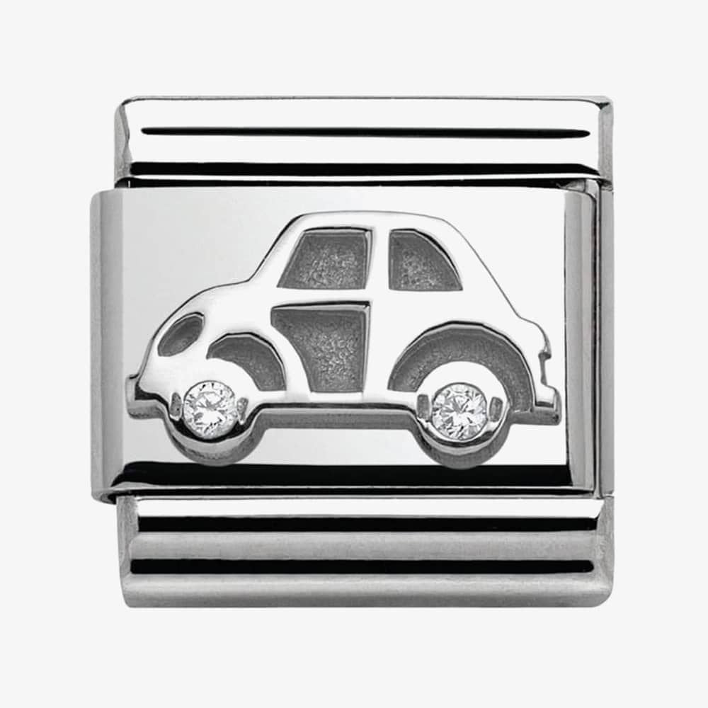 CLASSIC Silvershine Symbols Car Charm with zirconia gemstones