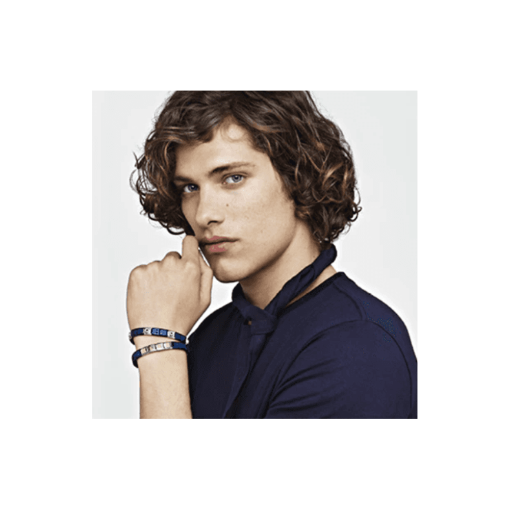 CLASSIC Stainless Steel Link Blue Base Bracelet