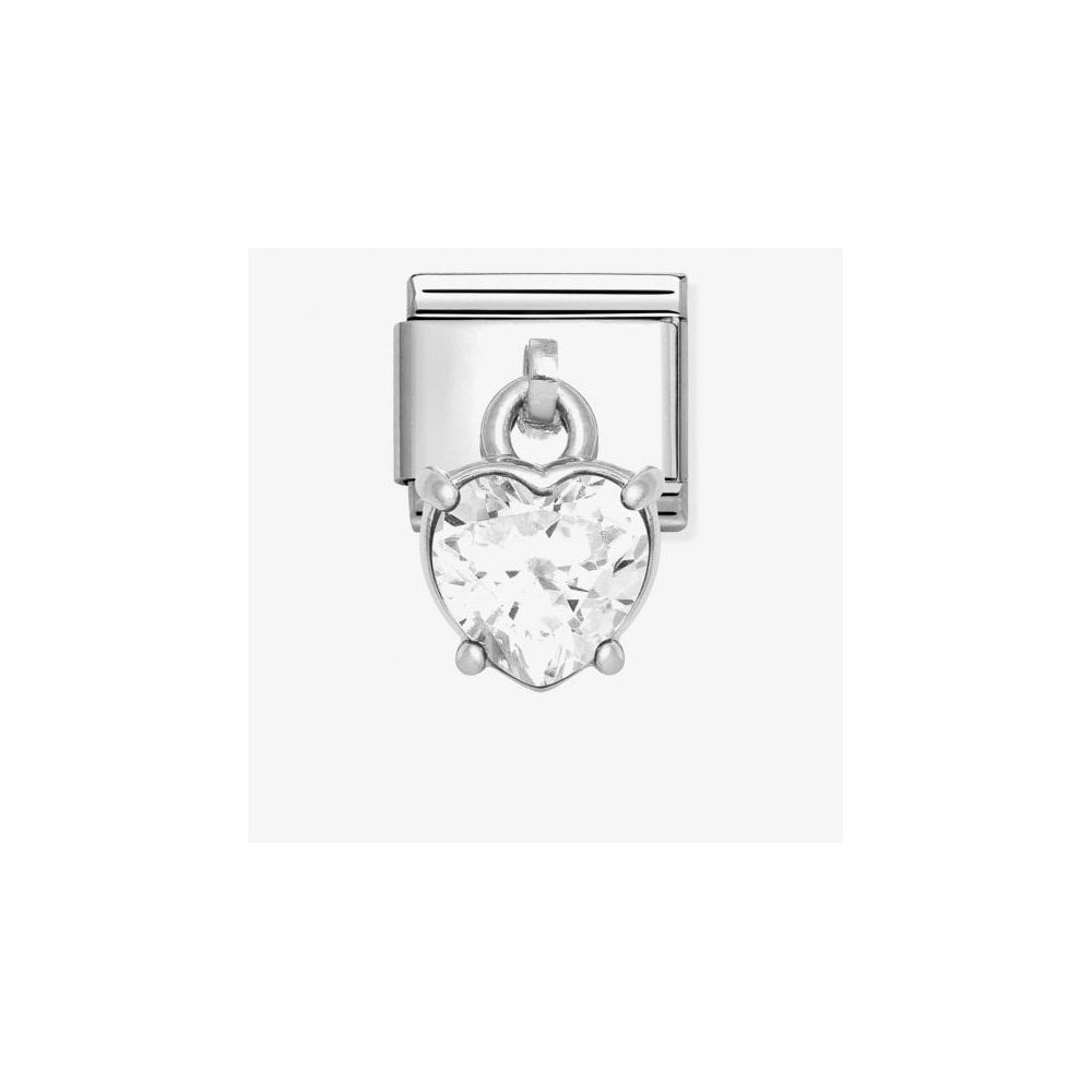 CLASSIC White Heart Dangle Charm