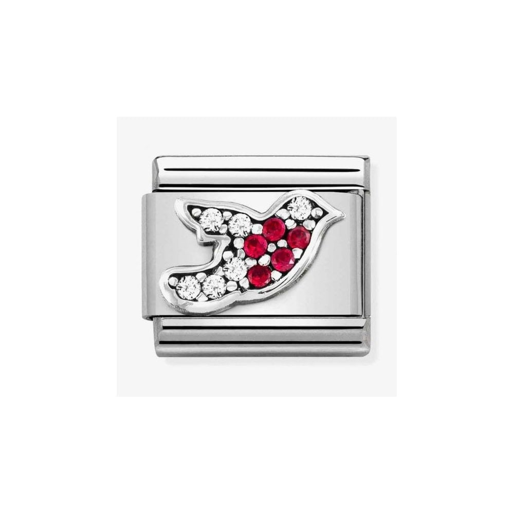 COMPOSABLE CLASSIC LINK SILVER ROBIN WITH CZ CHARM