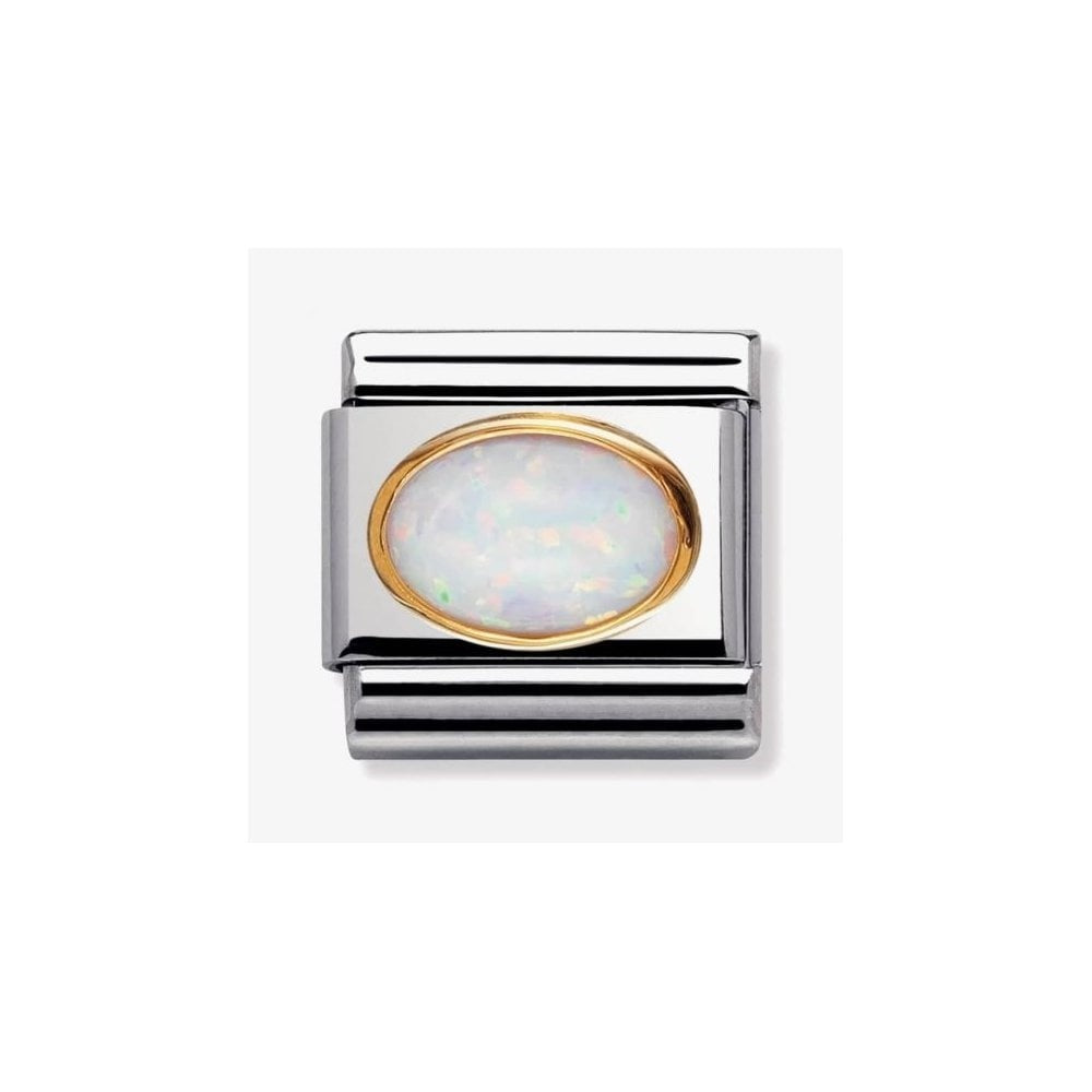 COMPOSABLE CLASSIC LINK WHITE OCTOBER BIRTHSTONE CHARM
