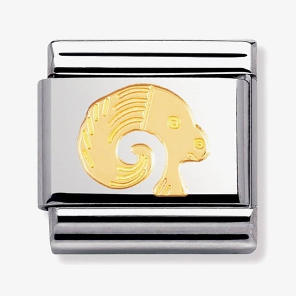 COMPOSABLE Classic ARIES ZODIAC charm in stainless steel with 18k gold
