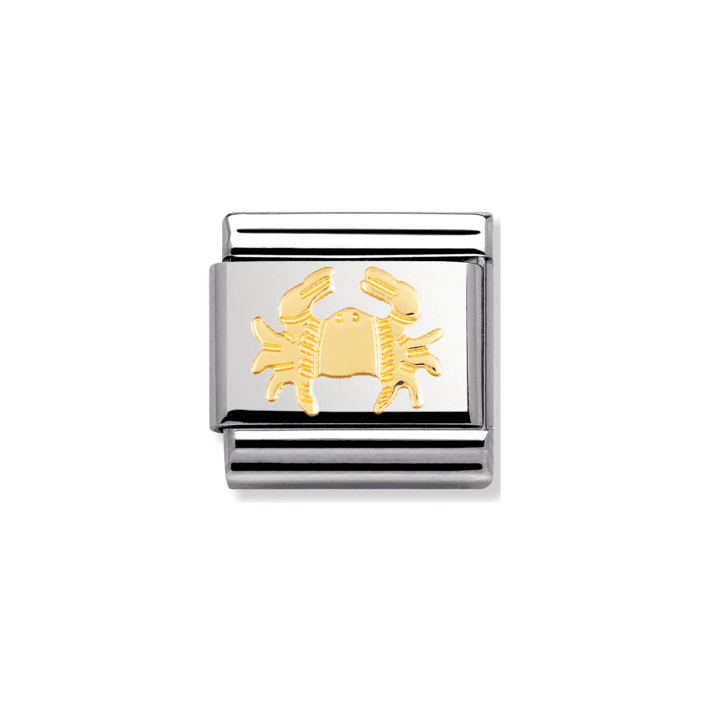 COMPOSABLE Classic CANCER ZODIAC charm in stainless steel with 18k gold