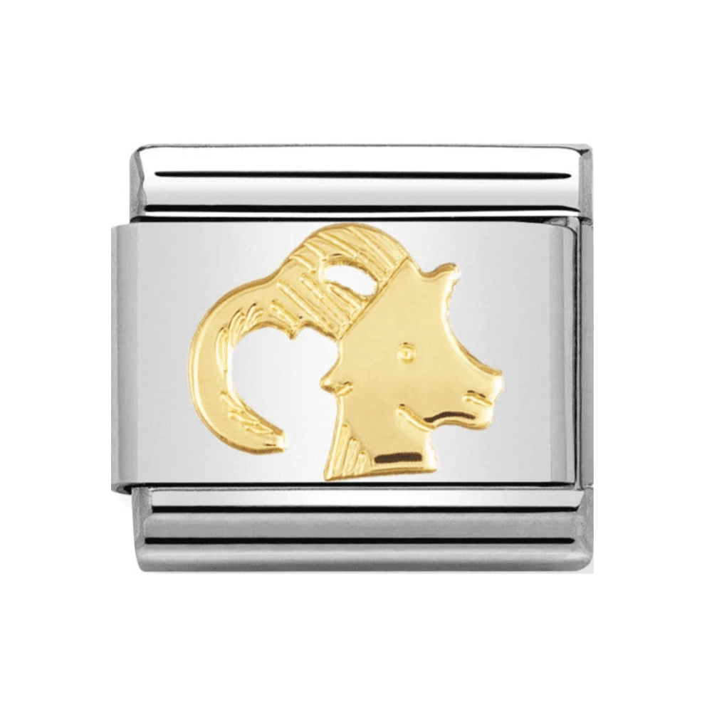 COMPOSABLE Classic CAPRICORN ZODIAC charm in stainless steel with 18k gold