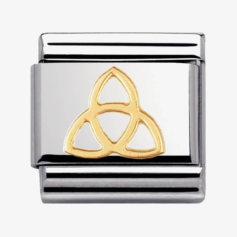 COMPOSABLE Classic CELTIC TRINITY KNOT in stainless steel with 18k gold