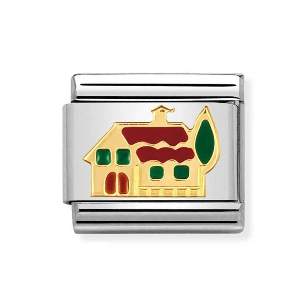 COMPOSABLE Classic DAILY LIFE House in stainless steel with enamel and 18k gold