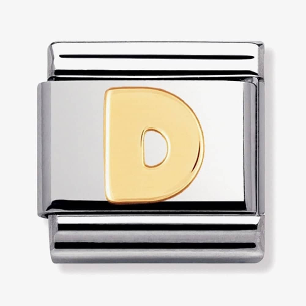 COMPOSABLE Classic LETTER D in stainless steel with 18k gold