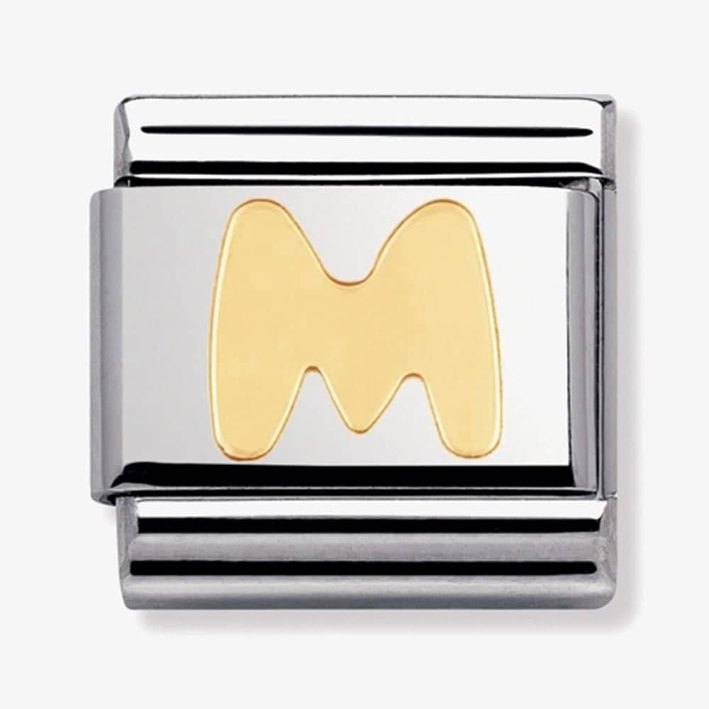 COMPOSABLE Classic LETTER M in stainless steel with 18k gold
