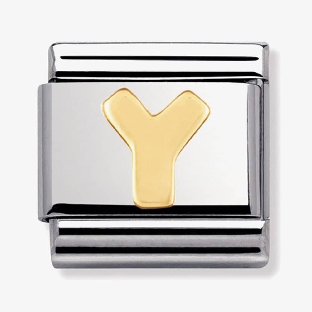 COMPOSABLE Classic LETTER Y in stainless steel with 18k gold