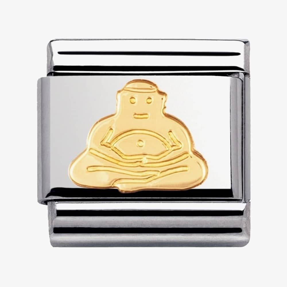COMPOSABLE Classic RELIGIOUS BUDDHA in stainless steel and 18k gold