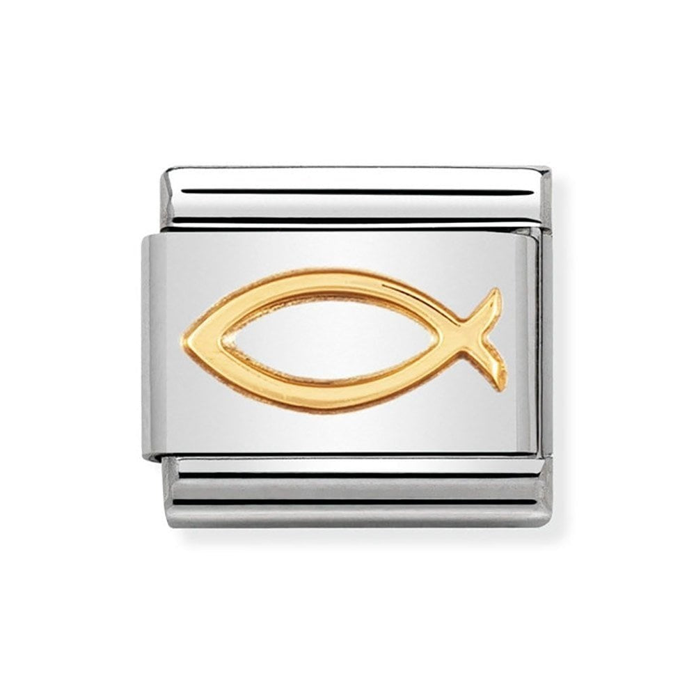 COMPOSABLE Classic RELIGIOUS ICHTHYS in stainless steel and 18k gold