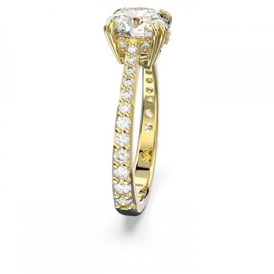 CONSTELLA PRINCESS CUT PAVÉ GOLD TONE COCKTAIL RING