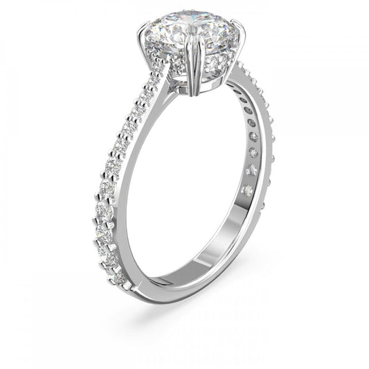 CONSTELLA PRINCESS CUT WHITE RHODIUM FINISHED RING SET