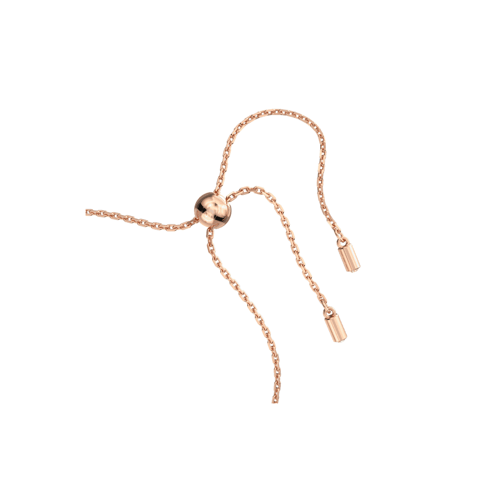 CONSTELLA ROSE GOLD ROUND PAVE CLEAR CRYSTAL ADJUSTABLE BRACELET