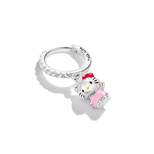 Thomas Sabo Hello Kitty Hoop Earrings with White Zirconia