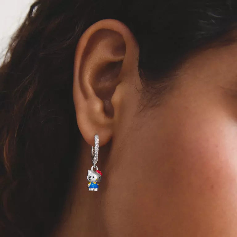 Thomas Sabo Hello Kitty Hoop Earrings with White Zirconia
